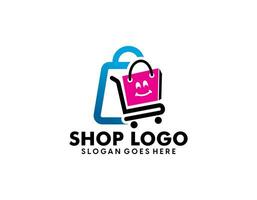 Online Shop Logo designs Template, Vector illustration