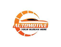 Sports carMotor vehicle dealership emblems. Auto silhouette garage symbols. vector