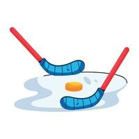 Trendy Ice Hockey vector