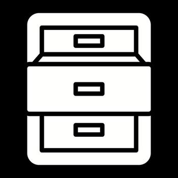 presentación gabinete con abierto puerta vector icono