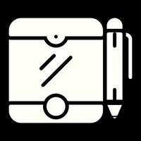 Tablet with pen Vector Icon