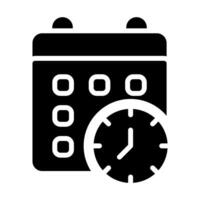 calandrar reloj vector icono