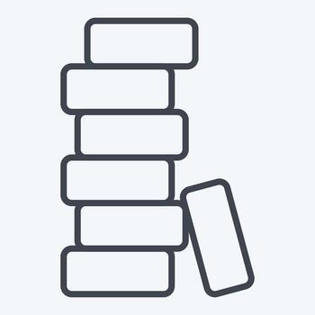 Icon Brick. related to Building Material symbol. line style. simple design editable. simple illustration vector