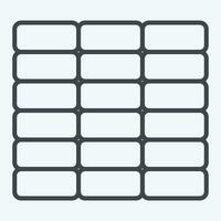 Icon Wall. related to Building Material symbol. line style. simple design editable. simple illustration vector