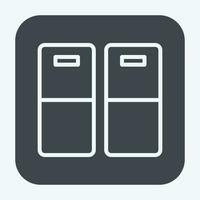 Icon Door light Switch. related to Building Material symbol. glyph style. simple design editable. simple illustration vector