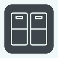 Icon Door light Switch. related to Building Material symbol. glyph style. simple design editable. simple illustration vector