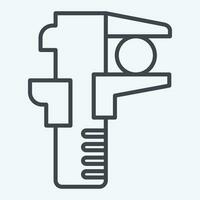 Icon Caliper. related to Building Material symbol. line style. simple design editable. simple illustration vector