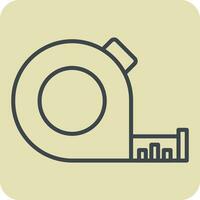 Icon Tape Measure. related to Building Material symbol. hand drawn style. simple design editable. simple illustration vector