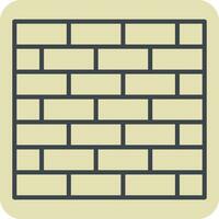 Icon Outer Wall. related to Building Material symbol. hand drawn style. simple design editable. simple illustration vector