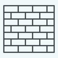 Icon Outer Wall. related to Building Material symbol. line style. simple design editable. simple illustration vector