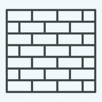 Icon Outer Wall. related to Building Material symbol. line style. simple design editable. simple illustration vector