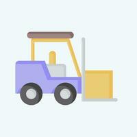 Icon Fork Lift. related to Building Material symbol. flat style. simple design editable. simple illustration vector