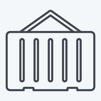 icono envase. relacionado a edificio material símbolo. línea estilo. sencillo diseño editable. sencillo ilustración vector