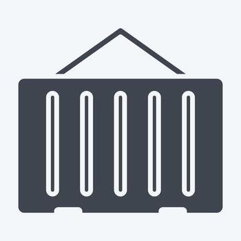 Icon Container. related to Building Material symbol. glyph style. simple design editable. simple illustration vector