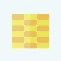 Icon Wall. related to Building Material symbol. flat style. simple design editable. simple illustration vector
