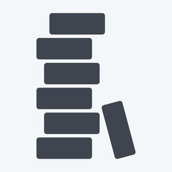 Icon Brick. related to Building Material symbol. glyph style. simple design editable. simple illustration vector