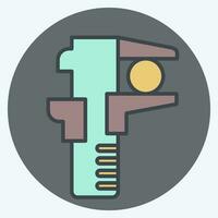 Icon Caliper. related to Building Material symbol. color mate style. simple design editable. simple illustration vector