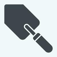 Icon Trowel. related to Building Material symbol. glyph style. simple design editable. simple illustration vector