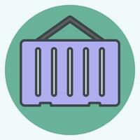 Icon Container. related to Building Material symbol. color mate style. simple design editable. simple illustration vector