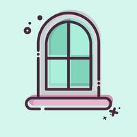 Icon Window. related to Building Material symbol. MBE style. simple design editable. simple illustration vector