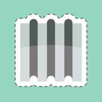 Sticker line cut Steel Sheet. related to Building Material symbol. simple design editable. simple illustration vector