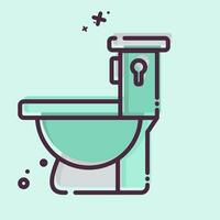 Icon Toilet. related to Building Material symbol. MBE style. simple design editable. simple illustration vector