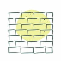 Icon Outer Wall. related to Building Material symbol. Color Spot Style. simple design editable. simple illustration vector