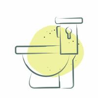 Icon Toilet. related to Building Material symbol. Color Spot Style. simple design editable. simple illustration vector