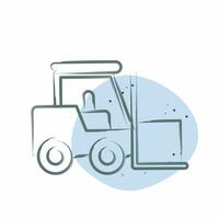 Icon Fork Lift. related to Building Material symbol. Color Spot Style. simple design editable. simple illustration vector