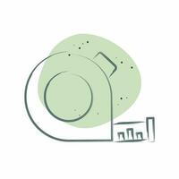 Icon Tape Measure. related to Building Material symbol. Color Spot Style. simple design editable. simple illustration vector