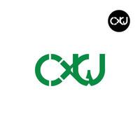 Letter CXW Monogram Logo Design vector