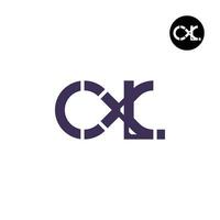 Letter CXL Monogram Logo Design vector