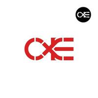 Letter CXE Monogram Logo Design vector