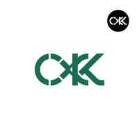 Letter CXK Monogram Logo Design vector