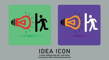 Thinking symbol, idea icon, energy icon, creative idea, inspiration concept with light bulb vector. vector