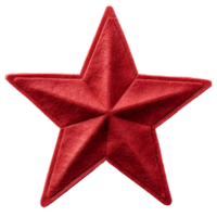 rojo estrella transparente generativo con ai png