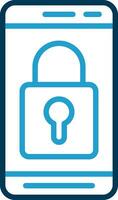 Mobile Lock  Vector Icon Design