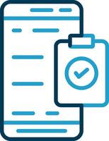 Mobile Check List  Vector Icon Design