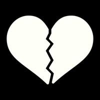 Broken Heart Vector Icon