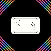 Left Turn Ahead Vector Icon