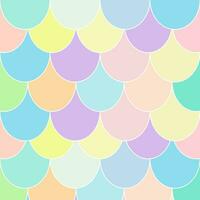 Mermaid scales seamless pattern with pastel texture cute background for decor, cover, print, wrapping, card ,wallpaper and etc. vector