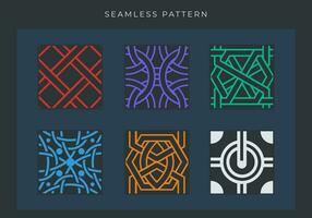 Set of Geometry over lapping outline seamless pattern element vector for background. Modern and stylish shape texture. Fit for banner, backdrop, poster, fabrique, cover. Vector Eps 10