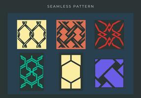 Set of Geometry over lapping outline seamless pattern element vector for background. Modern and stylish shape texture. Fit for banner, backdrop, poster, fabrique, cover. Vector Eps 10