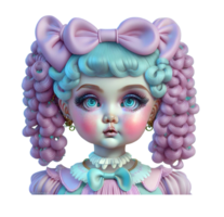 Porcelain Doll Faces AI Generated png