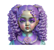 Porcelain Doll Faces AI Generated png