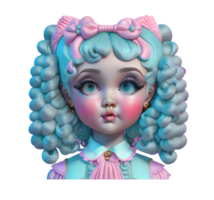 porcelana muñeca caras ai generado png