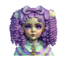 Porcelain Doll Faces AI Generated png