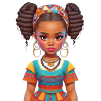 Ethnic Tribal Girls Enhanced AI Generated png