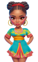 Ethnic Tribal Girls Enhanced AI Generated png