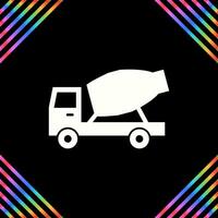 Cement Mixer Truck Vector Icon